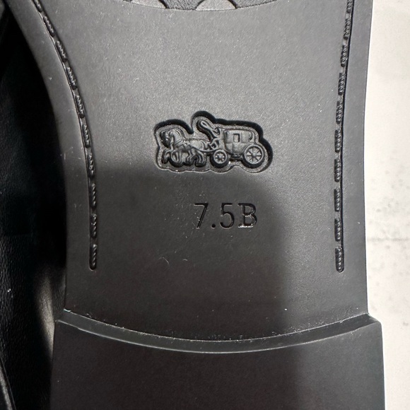 Coach Emilia Mary Jane Flat 🌻NEW🌻 Black Leather - Picture 9 of 9